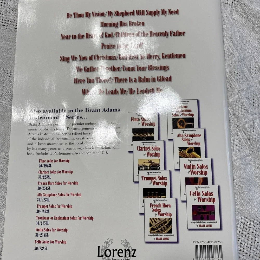 OBOE SOLOS FOR WORSHIP: ARRANGED WITH KEYBOARD By Brant Adams‎